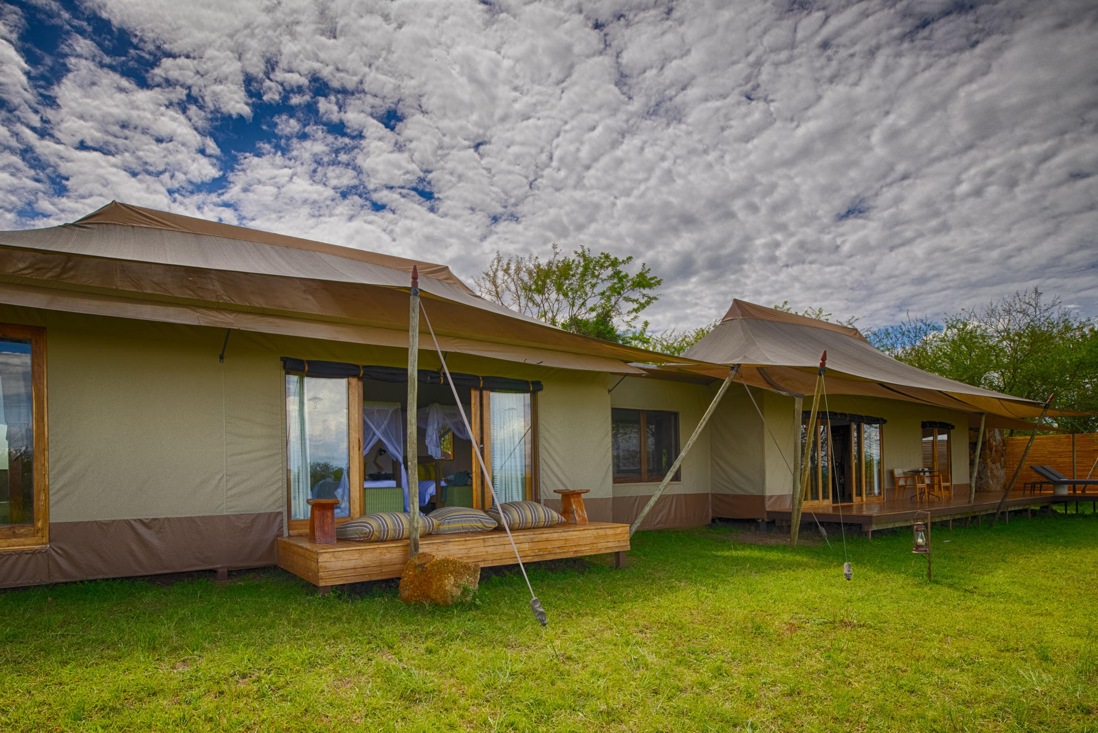 Luxury tented suite at Sayari Camp near the Mara River in Northern Serengeti
